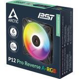 ARCTIC P12 Pro Reverse A-RGB ventilateur de boîtier Noir, 120 x 120 x 27 mm, PWM