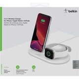 Belkin BOOSTCHARGE Chargeur sans fil 3-en-1 pour les appareils Apple, Station de recharge Blanc