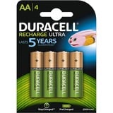 Duracell Piles rechargeables Recharge Ultra AA, Batterie 4 pièces