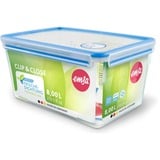 Emsa Récipient fraîcheur Clip & Close 8,2 L, Boîte Transparent/Bleu, rectangulaire, format Maxi