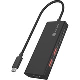 ICY BOX Hub à 4 ports avec USB-C 3.2 Gen 2, Hub USB Noir, IB-HUB1436-CPD, 2x USB-a, 2x USB-C