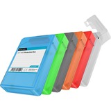 ICY BOX IB-AC602b-6 Étui Plastique Bleu, Vert, Gris, Orange, Rouge, Blanc, Étui de protection Étui, Plastique, Bleu, Vert, Gris, Orange, Rouge, Blanc, 3.5", Toutes marques, Résistant à la poussière, Résistant aux chocs, Anti-éclaboussures
