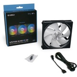 Lian Li UNI FAN AL140 V2 Single Pack, Ventilateur de boîtier Noir, Connecteur de ventilateur PWM à 4 broches, LED RGB