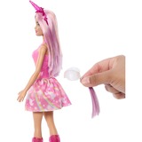 Mattel Barbie - Poupée licorne aux cheveux roses et à la tenue colorée 