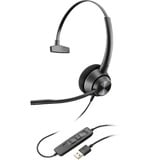Poly EncorePro 310 Monaural USB-A on-ear headset casque  Noir, USB-A, noise-cancelling