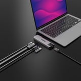 Sitecom  6 en 2 MacBook Air Multiport, Station d'accueil Argent