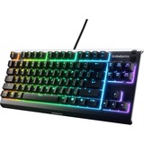 SteelSeries Apex 3 TKL RGB clavier gaming mécanique Noir, Layout FR (AZERTY), SteelSeries Whisper-Quiet, 80 % (TKL)
