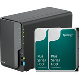 Synology DiskStation DS225+ 2x Synology HAT3300-4T 4 To, NAS Noir, 1x 1GbE LAN, 1x 2.5GbE LAN, 2x USB 3.2 Gen 1