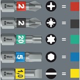 Wera Kraftform Kompakt Stubby Magazin 3, 6 pièces, Set d'embouts de vissage Noir/Vert