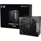 be quiet! Power Zone 2 alimentation modulaire 750 watt Noir, 1x 12V-2x6, 3x PCIe, 80 Plus Platinum, 750 W, 100 - 240 V, 820 W, 50/60 Hz, 10 A, 5 A