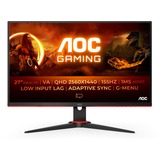 AOC Q27G2E/BK 27" Gaming Moniteur Noir/Rouge, 2x HDMI, 1x DisplayPort, 155 Hz