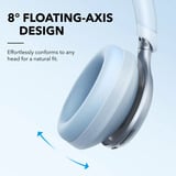 Anker Space One casque over-ear Bleu clair, Bluetooth 5.3, Adaptive ANC, 40 mm