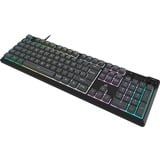 Corsair K55 CORE RGB clavier gaming Gris, Layout BE (AZERTY), Rubberdome, 100%, BE Layout, Rubber dome, LED RGB