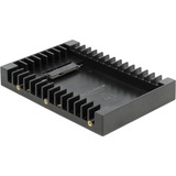 DeLOCK 3.5″ Bâti d’installation pour un lecteur fin SATA de 2.5″ noir, Cadre de montage Noir, 8,89 cm (3.5"), Plateau de stockage de disques, 2.5", Série ATA III, Noir, Plastique