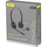 Jabra Engage 55 Casque Sans fil Arceau Bureau/Centre d'appels Noir, Titane  on-ear Noir, Sans fil, Bureau/Centre d'appels, 83 g, Casque, Noir, Titane