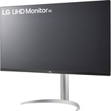 LG 32UP55NP-W 31.5" 4K UHD Moniteur  Argent/Noir, HDMI, DisplayPort, Sound