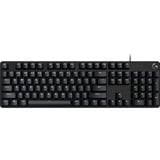 Logitech G413 SE clavier gaming mécanique Noir, Layout BE (AZERTY), 100%, LED blanches