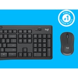 Logitech MK295 Silent, set de bureau Gris foncé, Layout BE