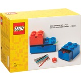 Room Copenhagen Ensemble de tiroirs de bureau LEGO, Boîte de rangement Rouge/Bleu