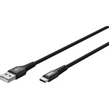 goobay Supersoft USB-C > USB-A 2.0, Câble Noir, 3 mètres