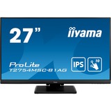 iiyama ProLite T2754MSC-B1AG moniteur à écran tactile 68,6 cm (27") 1920 x 1080 pixels Plusieurs pressions Multi-utilisateur Noir, Moniteur LED Noir, 68,6 cm (27"), 300 cd/m², Full HD, LED, 16:9, 1920 x 1080 pixels