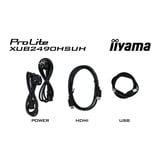 iiyama ProLite XUB2490HSUH-B2 23.8" Moniteur Noir, 1x DisplayPort, 1x HDMI, 3x USB-A