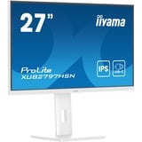 iiyama ProLite XUB2797HSN-W2 27" Moniteur Blanc, 1x DisplayPort, 1x HDMI, 3x USB-C, 2x USB-A, 1x RJ-45
