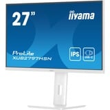 iiyama ProLite XUB2797HSN-W2 27" Moniteur Blanc, 1x DisplayPort, 1x HDMI, 3x USB-C, 2x USB-A, 1x RJ-45