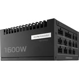 ASUS Pro WS Platinum alimentation modulaire 1600 watt Noir, 2x 12V-2x6, 1600 W, 200 - 240 V, Actif, 130 W, 1600 W, 130 W