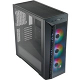 Cooler Master MasterBox 520 Mesh boîtier midi tower Noir | 1x USB-A | 1x USB-C | RGB | Verre Trempé