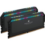 Corsair 64 Go DDR5-6000 Kit, Mémoire vive Noir, CMT64GX5M2B6000C40, Dominator Platinum RGB, XMP