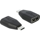DeLOCK Bloqueur de données USB Type-C vers Type-A, Adaptateur Noir