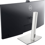 Dell P3424WEB 34.1" Moniteur UltraWide incurvé  Argent/Noir, HDMI, DisplayPort, USB, Audio, Webcam