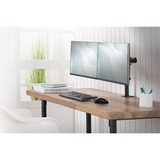Digitus Support double écran universel avec fixation par serrage, Support de moniteur Noir, Pince, 8 kg, 38,1 cm (15"), 81,3 cm (32"), 100 x 100 mm, Noir