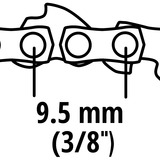 Einhell 4501754 chaînes de scie de rechange, Chaîne coupante Einhell, GC-LC 18 Li, 25 cm, 100 g, 130 g