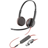 HP Poly Blackwire 3225 Stereo USB-C casque on-ear Noir, PC