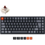 Keychron K2-C3H, clavier Noir, Layout BE, Gateron G Pro Brown, LED RGB, 65%, Double-shot ABS, Hot-swappable, Bluetooth