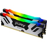 Kingston FURY 32 Go DDR5-6400 Kit, Mémoire vive Argent/Noir, KF564C32RSAK2-32, Renegade RGB, XMP
