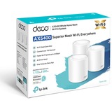 TP-Link Deco X60 V3.2, Routeur maillé Blanc, 3 pcs, 2.4 GHz / 5 GHz Dual-band