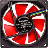 Xilence XPF80.R.PWM Boitier PC Ventilateur 8 cm Noir, Rouge, Ventilateur de boîtier Noir/Rouge, Ventilateur, 8 cm, 1800 tr/min, 20 dB, 21,8 cfm, Noir, Rouge