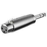 goobay XLR 012 6.35mm 3pin, Adaptateur Argent, 6.35mm, 3pin