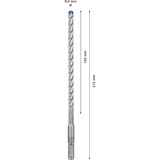 Bosch SDS plus-7X 1 pièce(s), Perceuse Marteau perforateur, 9 mm, 215 mm, Brique, Béton, Ciment dur, Pierre naturelle, Grès, pierre, 15 cm, SDS Plus