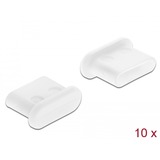 DeLOCK 64095 cache-poussière pour port 10 pièce(s) USB Type-C, Capuchon protecteur Blanc, USB Type-C, Polyéthylène (PE), Blanc, 6,5 mm, 9,8 mm, 4 mm