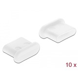 DeLOCK Housse de protection pour USB Type-C (femelle), Capuchon protecteur Blanc, 10 pièces