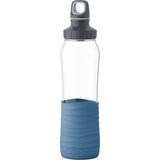 Emsa Bouteille en verre Drink2GO, Gourde Transparent/Bleu