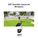 Eufy S340 SoloCam, Caméra de surveillance Blanc, avec double objectif et panneau solaire