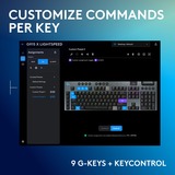 Logitech G915 X LIGHTSPEED Low-Profile Wireless Gaming Keyboard Noir, Layout US-International (QWERTY), GL Tactile, 100%, Double-Shot PBT, RGB, LIGHTSPEED sans fil / Bluetooth / USB-C