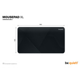 be quiet! BeQuiet - Mousepad XL, Tapis de souris gaming Noir