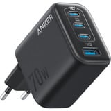 Anker Zolo wired charger 70W, Chargeur Noir, 3x USB-C, 1x USB-A, 70W
