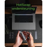 ICY BOX Boîtier SSD M.2 NVMe/SATA avec éclairage RGB, Boîtier disque dur Gris, USB 3.2 Gen 2 Type-C®